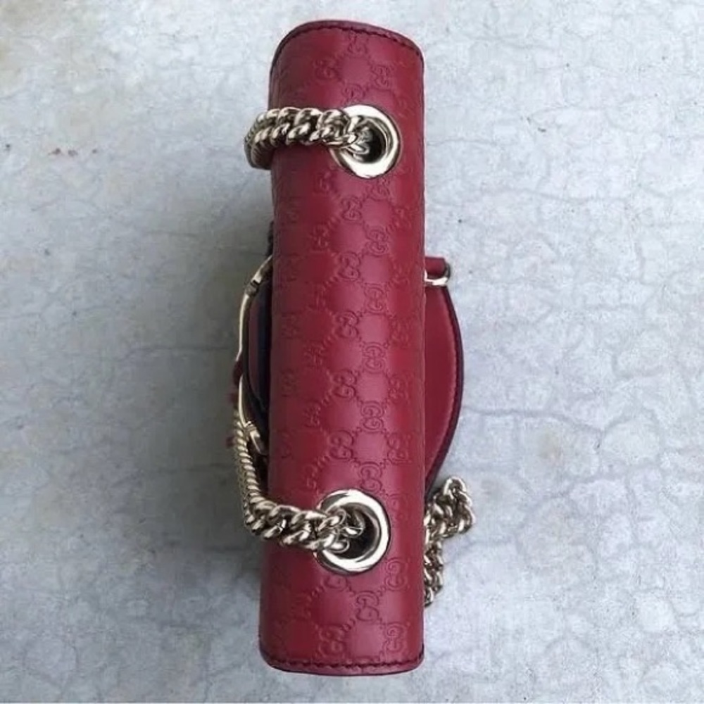 Gucci Bags | Gucci GG Emily Microguccissima Bag Crossbody Red Leather